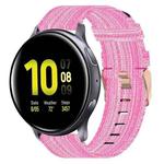 For Samsung Galaxy Watch Active 2 44mm 20mm Nylon Woven Watch Band(Pink)