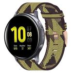 For Samsung Galaxy Watch Active 2 44mm 20mm Nylon Woven Watch Band(Yellow)