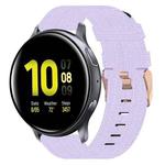 For Samsung Galaxy Watch Active 2 44mm 20mm Nylon Woven Watch Band(Light Purple)