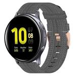 For Samsung Galaxy Watch Active 2 44mm 20mm Nylon Woven Watch Band(Dark Grey)