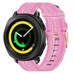 For Samsung Gear Sport 20mm Nylon Woven Watch Band(Pink)