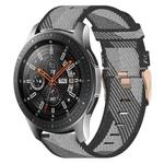 For Samsung Galaxy Watch 46mm 22mm Nylon Woven Watch Band(Grey)