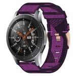 For Samsung Galaxy Watch 46mm 22mm Nylon Woven Watch Band(Purple)