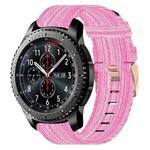 For Samsung Gear S3 Frontier 22mm Nylon Woven Watch Band(Pink)