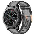 For Samsung Gear S3 Frontier 22mm Nylon Woven Watch Band(Grey)