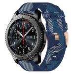 For Samsung Gear S3 Frontier 22mm Nylon Woven Watch Band(Blue)