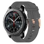 For Samsung Gear S3 Frontier 22mm Nylon Woven Watch Band(Dark Grey)