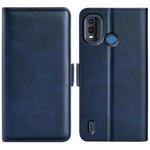 For Nokia G11 Plus Dual-side Magnetic Buckle Horizontal Flip Leather Phone Case(Dark Blue)