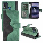 For Nokia G11 Plus Stitching Horizontal Flip Leather Phone Case(Green)