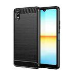 For Sony Xperia Ace 3 MOFI Gentleness Brushed Carbon Fiber Soft TPU Case(Black)