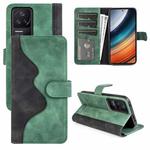 For Xiaomi Redmi K40S Stitching Horizontal Flip Leather Phone Case(Green)