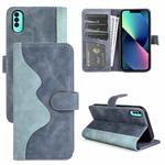 For Wiko T50 Stitching Horizontal Flip Leather Phone Case(Blue)