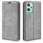 For OnePlus Nord CE 2 Lite Retro-skin Magnetic Suction Leather Phone Case(Grey)