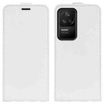 For Xiaomi Redmi K40S R64 Texture Vertical Flip Leather Phone Case(White)