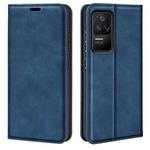 For Xiaomi Redmi K40S Retro-skin  Magnetic Suction Leather Phone Case(Dark Blue)