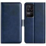 For Xiaomi Redmi K40S Dual-side Magnetic Buckle Horizontal Flip Leather Phone Case(Dark Blue)