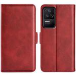 For Xiaomi Redmi K40S Dual-side Magnetic Buckle Horizontal Flip Leather Phone Case(Red)