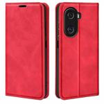 For Honor X40i  Retro-skin Magnetic Suction Leather Phone Case(Red)