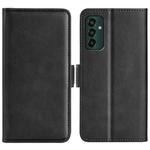 For Samsung Galaxy M13 4G Dual-side Magnetic Buckle Horizontal Flip Leather Phone Case(Black)