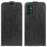 For Samsung Galaxy M13 4G R64 Texture Single Vertical Flip Leather Phone Case(Black)