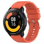 Protruding Head Silicone Strap Silver Buckle For Samsung Galaxy Watch Heart-S 20mm(Orange)