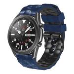 For Amazfit GTR 3 22mm Football Pattern Two-Color Silicone Strap(Midnight Blue + Black)