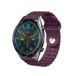 For Samsung Galaxy Watch 4 44mm 20mm Corrugated Silicone Watch Band(Purple)