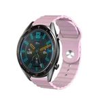 For Samsung  Galaxy Watch 4 Classic 42mm 20mm Corrugated Silicone Watch Band(Pink)