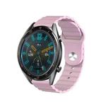 For Samsung Galaxy Watch 42mm 20mm Corrugated Silicone Watch Band(Pink)