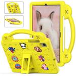 For Samsung Galaxy Tab A7 10.4 2020 T500/T505 Handle Kickstand Children EVA Shockproof Tablet Case(Yellow)