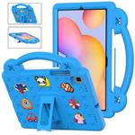 For Samsung Galaxy Tab S6 Lite 10.4 2020/2022 Handle Kickstand Children EVA Shockproof Tablet Case(Sky Blue)