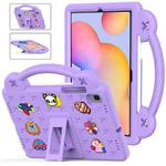 For Samsung Galaxy Tab S6 Lite 10.4 2020/2022 Handle Kickstand Children EVA Shockproof Tablet Case(Light Purple)
