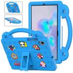 For Samsung Galaxy Tab S6 10.5 2019 T860/T865 Handle Kickstand Children EVA Shockproof Tablet Case(Sky Blue)