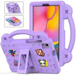 For Samsung Galaxy Tab A 8.0 2019 T290 / T295 Handle Kickstand Children EVA Shockproof Tablet Case(Lighte Purple)