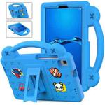 For Huawei MediaPad M3 Lite 8.0 Handle Kickstand Children EVA Shockproof Tablet Case(Sky Blue)