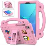 For Huawei MediaPad M5 8.4 Handle Kickstand Children EVA Shockproof Tablet Case(Pink)