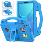 For Huawei MediaPad M5 8.4 Handle Kickstand Children EVA Shockproof Tablet Case(Sky Blue)