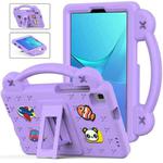 For Huawei MediaPad M5 8.4 Handle Kickstand Children EVA Shockproof Tablet Case(Light Purple)