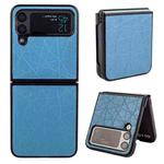 For Samsung Galaxy Z Flip4 Crazy Horse Texture Leather Phone Case(Blue)