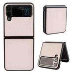 For Samsung Galaxy Z Flip4 Crazy Horse Texture Leather Phone Case(White)