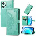 For OnePlus Nord CE 2 Lite 5G Mandala Flower Embossed Leather Phone Case(Green)