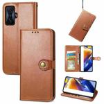 For Xiaomi Redmi K50 Gaming / Poco F4 GT Solid Color Buckle Leather Phone Case(Brown)