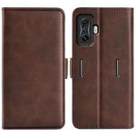 For Xiaomi Poco F4 GT Dual-side Magnetic Buckle Flip Leather Phone Case(Brown)