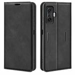 For Xiaomi Poco F4 GT Retro-skin Magnetic Suction Leather Phone Case(Black)