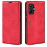 For Xiaomi Poco F4 GT Retro-skin Magnetic Suction Leather Phone Case(Red)