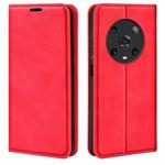 For Honor Magic4 Pro Retro-skin Magnetic Suction Leather Phone Case(Red)