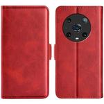 For Honor Magic4 Pro Dual-side Magnetic Buckle Flip Leather Phone Case(Red)