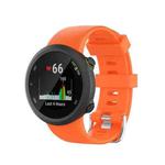 For Garmin Forerunner 45 / Forerunner 45S Universal Twill Solid Color Silicone Watch Band(Orange)