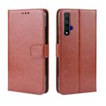 Retro Crazy Horse Texture Horizontal Flip Leather Case for HUAWEI Honor 20 , with Holder & Card Slots & Photo Frame(Brown)