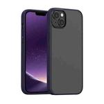 For iPhone 14 Skin Feel Frosted Color Button Phone Case (Purple)